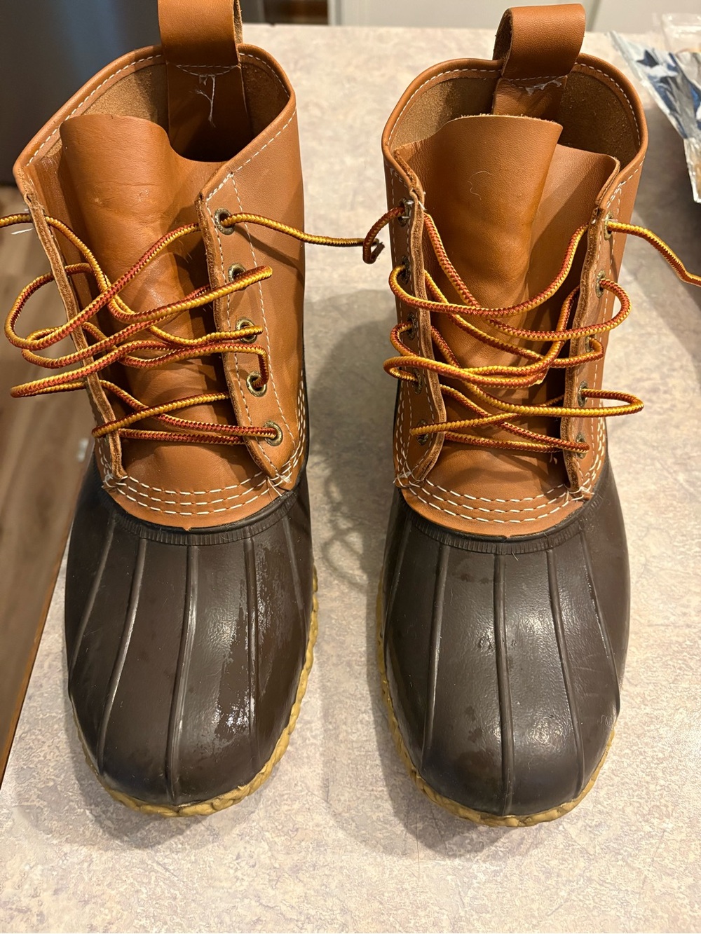 L.L. Bean Two-Tone Brown and Dark Brown Men's Duck Boots